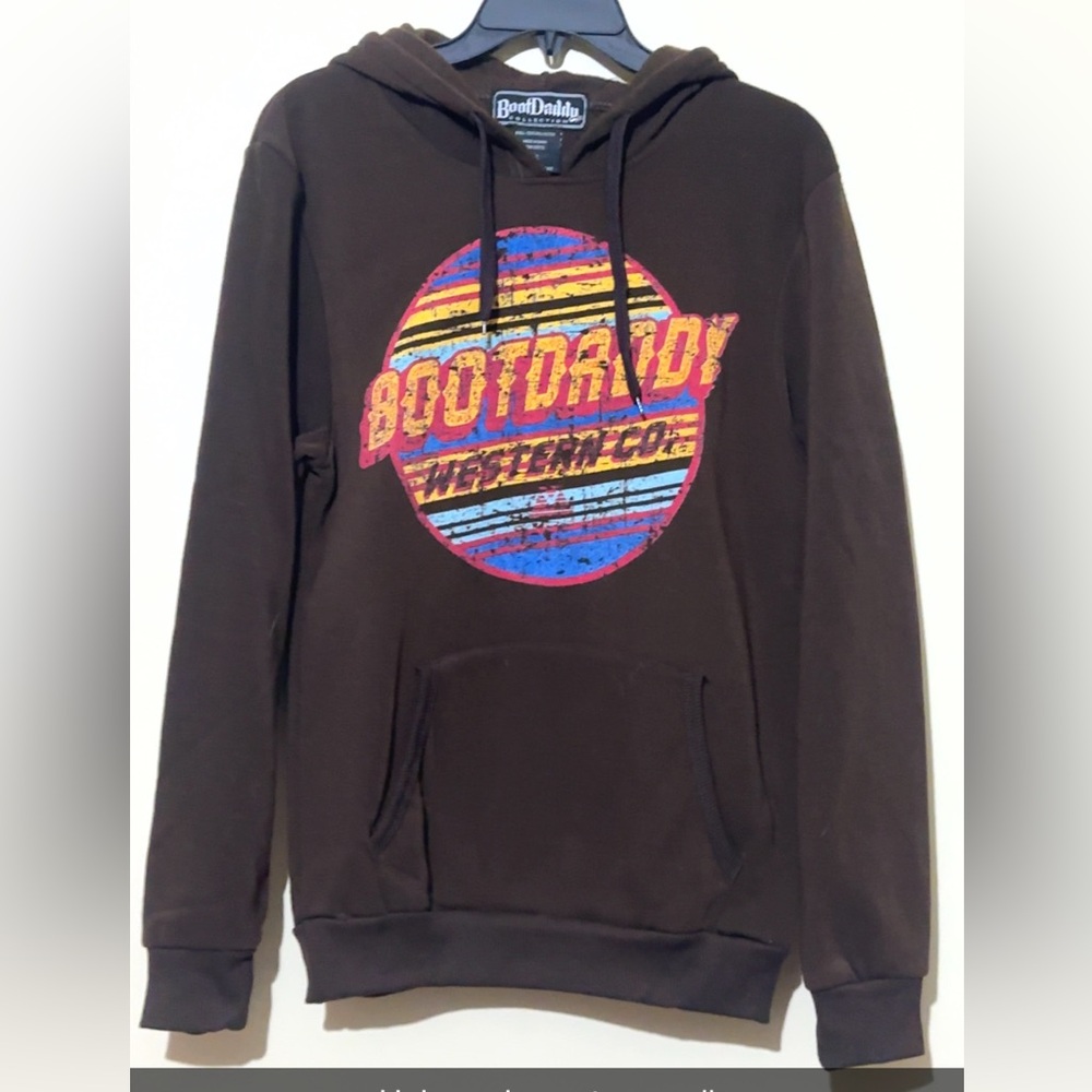 Unisex Boot Daddy Brown Hoodie with Graphic Design